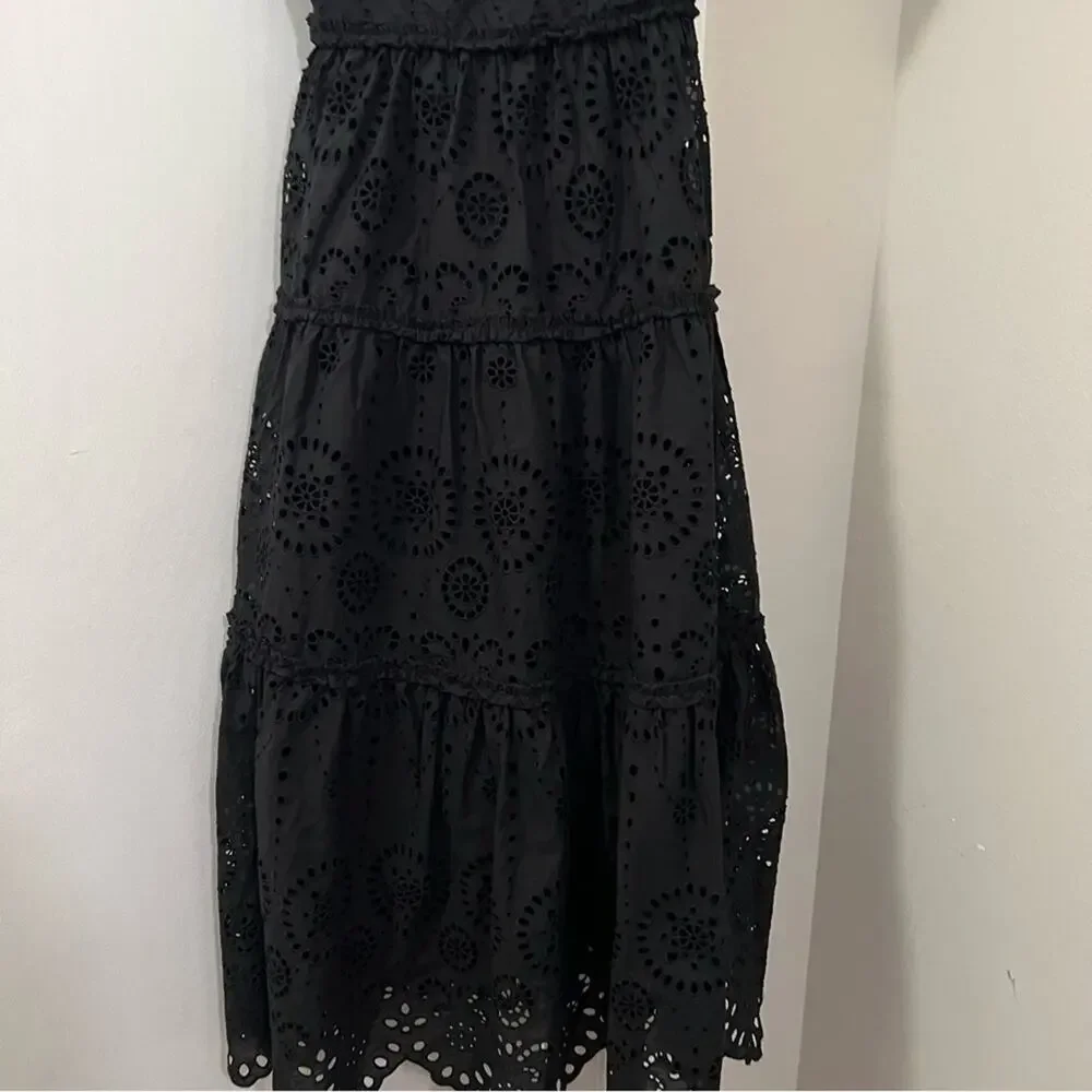Zara Black Embroidered Dress Size Extra Small XS - Picture 13 of 15